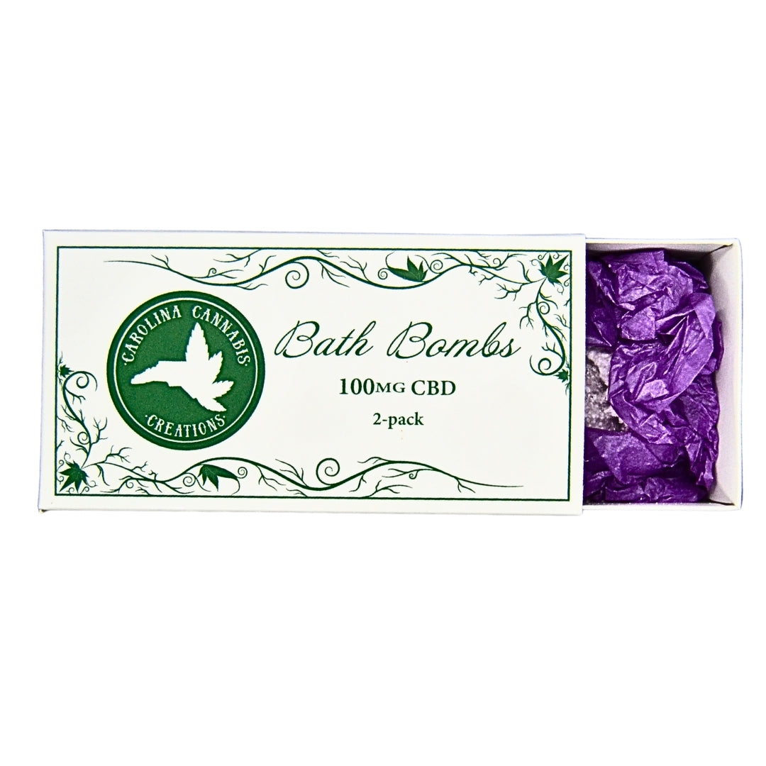 CBD Bath Bombs 2-pack | 200mg CBD | Carolina Cannabis Creations
