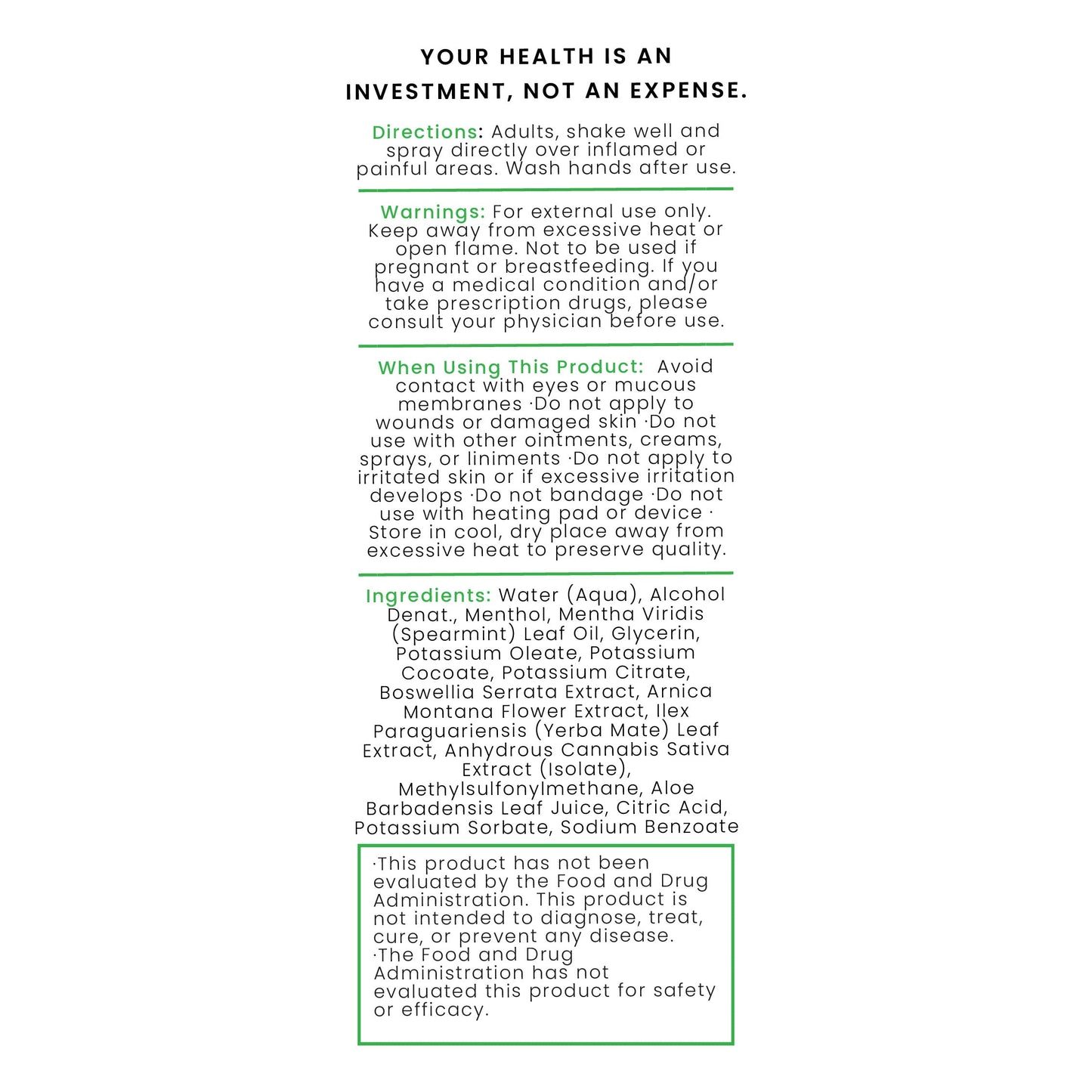 FlexCBD CBD Pain Relief Spray 2000 MG