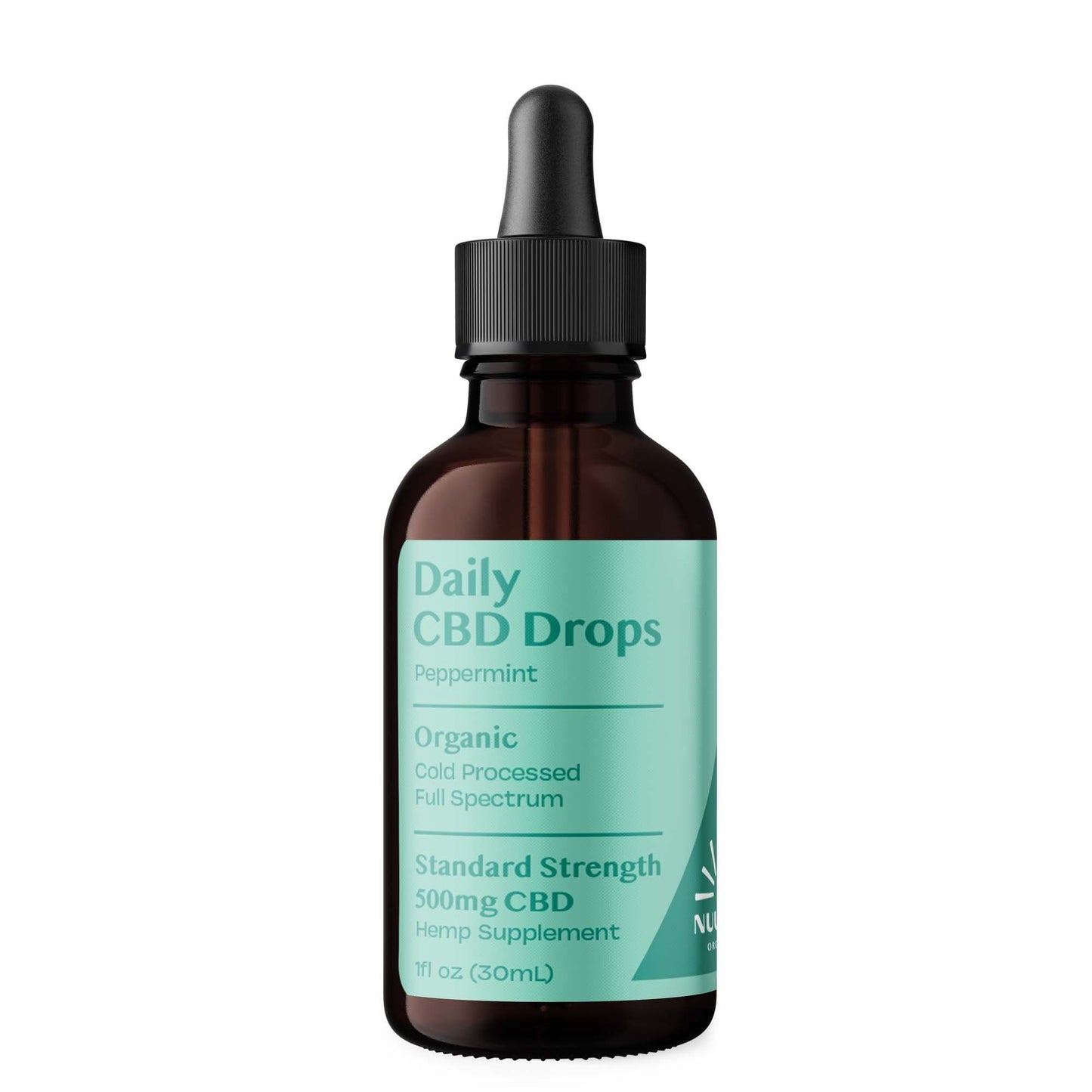 Organic Daily CBD Drops - Peppermint 500mg Full Spectrum